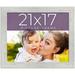 21X17 Frame Barnwood White Solid Wood Picture Frame Width 1.5 Inches | Interior Frame Depth 0.5 Inches | Whitewashed Board Distressed Photo Frame Complete With UV Acrylic Foam Board Backing & Hanging