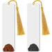 Set of 2 Metal Bookmarks with Light Tassel for Students Reader Teachers Book Lovers - Brown Toy Poodle Puppy Dog Black Toy Poodle Dog