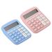 Uxcell Desk Calculator Set 2 Pack ABS Plastic Standard Function 12 Digits Large LCD Electronic Calculator Pink Blue