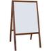 Foldable Stained White Dry Erase/Black Chalkboard Marquee Easel for Announcements Sales Specials Menus - 42 x 24