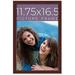 11.75x16.5 Dark Brown Real Wood Picture Frame Width 0.75 Inches | Interior Frame Depth 0.5 Inches | Dark Wood Traditional Photo Frame Complete with UV Acrylic Foam Board Backing & Hanging Hardware