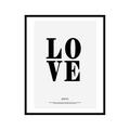 Poster Master Typography Poster - Dictionary Print - Definition of Love Modern Inspiring Motivational - 11x14 UNFRAMED Wall Art - Gift for Family Lover Friend - Wall Decor for Home Bedroom