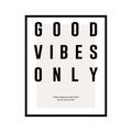 Poster Master Typography Poster - Quote Print - Good Vibes Only Do What Makes you Happy Inspiring - 11x14 UNFRAMED Wall Art - Gift for Family Friend - Wall Decor for Home Bedroom Dorm Office