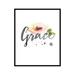 Poster Master Vintage Typography Poster - Retro Christian Print - 8x10 UNFRAMED Wall Art - Gift for Religious Friend - Grace Watercolor Floral Signs Bible Quote - Wall Decor for Home Office