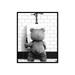 Poster Master Ted Movie Poster - Teddy Bear Print - Funny Gift for Man Woman Hollywood Movie Fans - Black & White Wall Decoration for Bathroom Restroom Nursery Kids Room - 11x14 UNFRAMED Wall Art