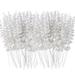 36 Pcs Eucalyptus Stems Decor Artificial Eucalyptus Leaves Faux Greenery Branches for Wedding Centerpiece Flower Floral Arrangement Farmhouse Home Decoration - white