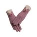 Fnochy Outdoor Rug Clearance And Winter New Style Non Down Velvet Gloves Warm Wool Gloves Women Driving Gloves Plush Velvet Gloves