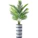 Artificial Tree in Planter Fake Areca Tropical Palm Tree for Indoor and Outdoor Home Decoration - 66 Overall Tall (Plant Plus Tree)