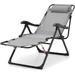 lounge chair 115Â°-180Â° adjustable angle patio chair steel frame outdoor furniture recliner folding lounge camping chair with headrest for pool side yard beach 330lbs capacity