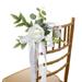 SUKIY Chair Back Flower Decoration Flower Wedding Chair Back Flower Imitation Rose