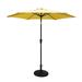 Contemporary Style 8.8ft Outdoor Patio Umbrella with Resin Base Crank Lift and Tilt Yellow
