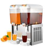 CREATIVE HOBBIES Beverage Dispenser 2 Tanks 9.5 Gallon 36L Commercial Juice Dispenser Stainless Steel Cold Drink Thermostat Controller 280W Food Grade Ice Tea Drink Dispenser