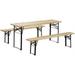 6 Portable Picnic Table And Bench Set Outdoor Wooden Folding Camping Dining Table Set For Patio Garden Outdoor Activities