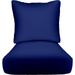 DÃ©cor Indoor Outdoor Deep Seating Cushion Set 24â€�X 27â€� X 5â€� Seat 25â€� X 21â€� Back Choose Color (Royal Blue)