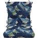 Indoor Outdoor Tufted High Back Chair Cushion Choose Color (Swaying Palms Blue Escape)