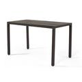Efurden Outdoor Bar Table All-Aluminum Patio Bar Height Table Waterproof and Rustproof Dark Grey