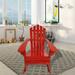 Reclining Wooden Outdoor Rocking Adirondack chair Red