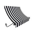 Awntech 5.38 ft. Charleston Window & Entry Awning Black & White - 24 x 36 in.