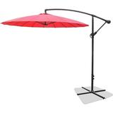 9ft Offset Umbrella Red Umbrellas for Patios Outside Cantilever Outdoor Umbrellas Hanging Market Umbrella with Tilt & Crank 18 Sturdy Ribs for Deck Backyard Pool Poolside Lawn and Garden Red