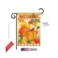 Breeze Decor 63038 Harvest & Autumn Welcome Fall Pumpkins 2-Sided Impression Garden Flag - 13 x 18.5 in.
