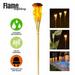 Kajiali Solar 5-LED Flickering Amber Bamboo Tiki Torch Landscape Light