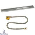 American Fireglass 72 x 6 in. Linear Drop-In Pan with Match Light Kit -Natural Gas