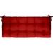 RSH DÃ©cor Indoor Outdoor Tufted Bench Cushion With Ties (60â€� X 18â€�) (Red)