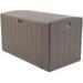 Multipurpose 130 Gallon Resin Outdoor Backyard Patio Storage Deck Box Container With Soft Close Lid Gray