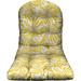 Indoor Outdoor Single Tufted Adirondack Chair Seat Cushion (Aria Spice Yellow) 42.5Inch X 21Inch