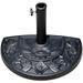 Half Round Resin Umbrella Base for Half Patio Umbrella Black