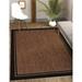 Indoor Outdoor Rug 8X10 Bordered Nut Brown Black Modern Area Rugs For Indoor And Outdoor Patios Kitchen And Hallway Mats Washable Porch Deck Outside Carpet (Bordered Nut Brown 8X10)