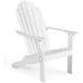 Adirondack Chair Acacia Wood Outdoor Chairs with 350 lbs Weight Capacity Weather Resistant Lounge Armchair for Yard Patio Garden Poolside Balcony Deck Chairs White