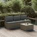 vidaXL 4 Piece Patio Lounge Set with Cushions Gray Poly Rattan