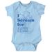 I Scream For Icee Vintage Polar Bear Romper Boys or Girls Infant Baby Brisco Brands 12M