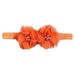 Lovskoo Bows for Girls Headbands Toddler Cute Bowknot Flower Solid Color Baby Headdress Elastic Band Hair Band Hair Accessories for 0-3 Years Orange