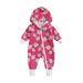GXFC Baby Fall Jumpsuits Clothes for Girls 3M 6M 9M 12M 18M Newborn Girls Long Sleeve Zip Up Hooded Floral Print Rompers Bodysuit Clothing for Infant Girls