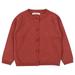 Shldybc Baby Days Savings! Toddler Baby Boys Girls Cardigan Baby Button-Down Basic Crew Neck Solid Color Cardigan Children s Sweater Girls Cardigans on Clearance( Red 18-24 Months )
