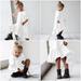 Aayomet Winter Dress for Girls Dress Autumn Long Sleeve Solid Irregular Princess Dress Ruffle Casual Party (White 11-12 Years)