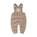 Ketyyh-chn99 Baby Sweater Romper Long Sleeve Top Casual Solid Romper Sweater Jacket Khaki 80