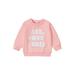 Qtinghua Toddler Baby Girls Christmas Sweatshirt Letter Stars Print Long Sleeve Pullover Fall Winter Casual Tops Pink 2-3 Years