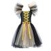 Youmylove Dresses For Girls Toddler Kids Baby Girls Magnificent Witch Black Gown Fancy Dress Up Party Tulle Dresses