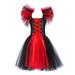 Youmylove Dresses For Girls Toddler Kids Baby Girls Magnificent Witch Black Gown Fancy Dress Up Party Tulle Dresses