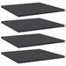 moobody 4 Piece Bookshelf Boards Chipboard Replacement Panels Storage Units Organizer Display Shelves Gray for Bookcase Storage Cabinet 15.7 x 15.7 x 0.6 Inches (W x D x H)