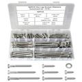 92Pcs 5/16 Hex Lag Bolts Screws Washer Assortment Kit Heavy Duty Lag Screws Wood Screws Washer Assortment Kit 1 1-1/4 1-1/2 2 2-1/2 3 3-1/2 4