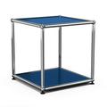 Simple Cube Storage Organizer Metal Storage Shelf Stainless Steel Storage Organizer for Living Room Bedroom Blue