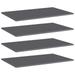 moobody 4 Piece Bookshelf Boards Chipboard Replacement Panels Storage Units Organizer Display Shelves High Gloss Gray for Bookcase Storage Cabinet 31.5 x 19.7 x 0.6 Inches (W x D x H)