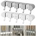 Mop and Broom Holder Wall Mount Anti-Slip Broom Hanger for Kitchen Organization Heavy Duty Cleaning Supplies Organizer Easy Install Tool Organizer for Closet Garage 4 Slot 5 Hooks
