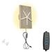 FSLiving Dimmable and Color Changing Wall Sconce with USB-Powered Cord Handcrafted Wooden High Quality Mini Star Art Ambient Lighting Fixture for Background Home Decor - 1 Pack