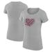 Women's G-III 4Her by Carl Banks Heather Gray Florida Panthers Heart Fitted T-Shirt