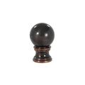 B&P LampÂ® Solid Brass Sphere Style Antique Bronze Finial 1-3/8 Inch Height 1/4-27 Tap